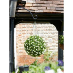 Smart Garden White Rose Ball - 30cm -Garden Decoration Shop 5040042 topiary white rose ball day insitu 34242.1662991344