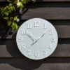 Smart Garden Westminster Duck Egg Wall Clock -Garden Decoration Shop 5160012 westminster duck egg outside insitu 04902.1665133260