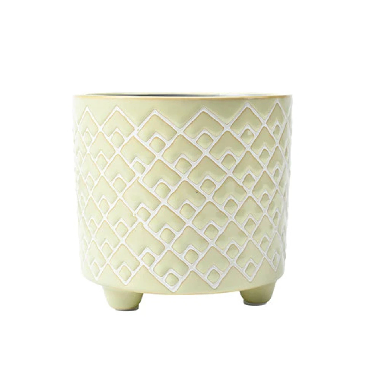 Burgon & Ball Small Bilbao Pale Jade Ceramic Indoor Plant Pot 4 Burgon & Ball Small Bilbao Pale Jade Ceramic Indoor Plant Pot - Image 2