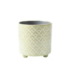 Burgon & Ball Large Bilbao Pale Jade Ceramic Indoor Plant Pot