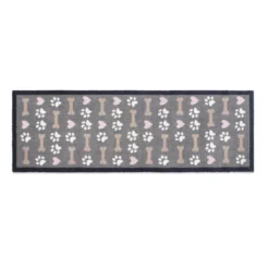 Howler & Scratch Patterned Hearts & Bones Rug 50 X 150cm