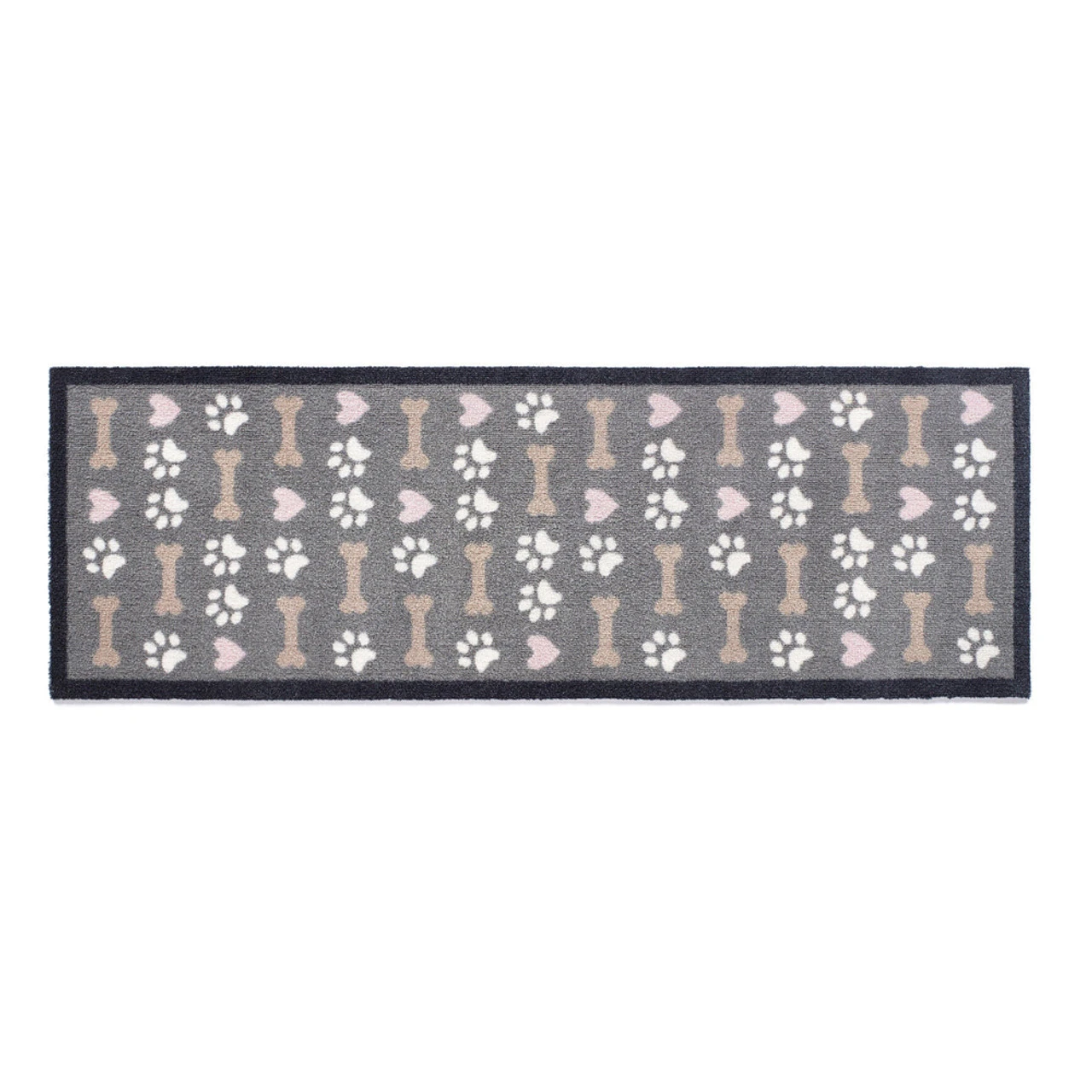 Howler & Scratch Patterned Hearts & Bones Rug 50 X 150cm 3 Howler & Scratch Patterned Hearts & Bones Rug 50 X 150cm