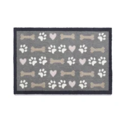 Howler & Scratch Patterned Hearts & Bones Rug 50 X 75cm
