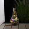 Solar Glass Bulb With Flowers & Copper Wire 18cm -Garden Decoration Shop Solar Glass Bulb With Flowers Copper Wire 18cm 4 58061.1681120139