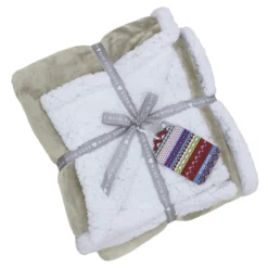 Lux Sherpa Fleece Throw Natural - Natural / 127 X 152cm