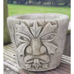 Border Stoneware Grumpy Green Man Pot