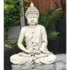 Border Stoneware Praying Buddha On Rock -Garden Decoration Shop new project 591 78586.1665133566