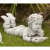Border Stoneware Laying Girl With Book -Garden Decoration Shop new project 939 22519.1665133572
