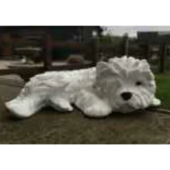 Border Stoneware Laying Westie