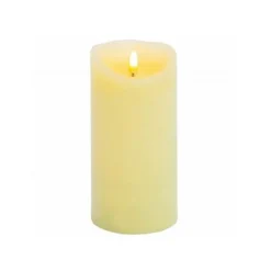 23x9cm Cream Flickerbright Textured Candle