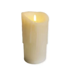 23x9cm Cream Flickerbright Textured Candle -Garden Decoration Shop olacan0056 1 1 46253.1662993031