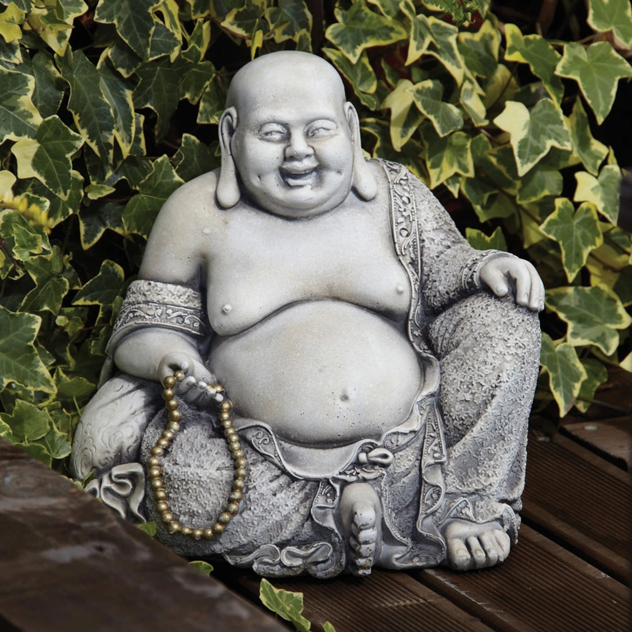 Border Stoneware Large Jolly Buddha 3 Border Stoneware Large Jolly Buddha