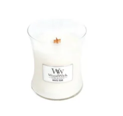 Woodwick Jar White Teak